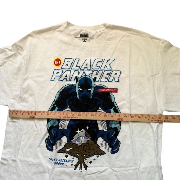 Marvel LRG the Black Panther Comics Graphic-Print T-Shirt Men's Size 2XL White - Picture 8 of 8